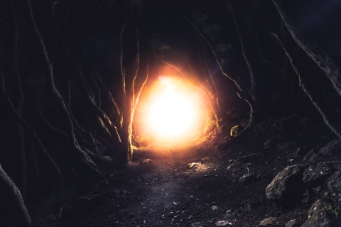 Light in a dark cave